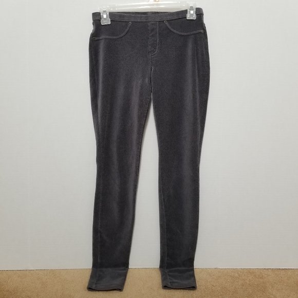 Hue leggings Small corduroy ribbed rib wale elastic pull on waist back pockets - Picture 1 of 13